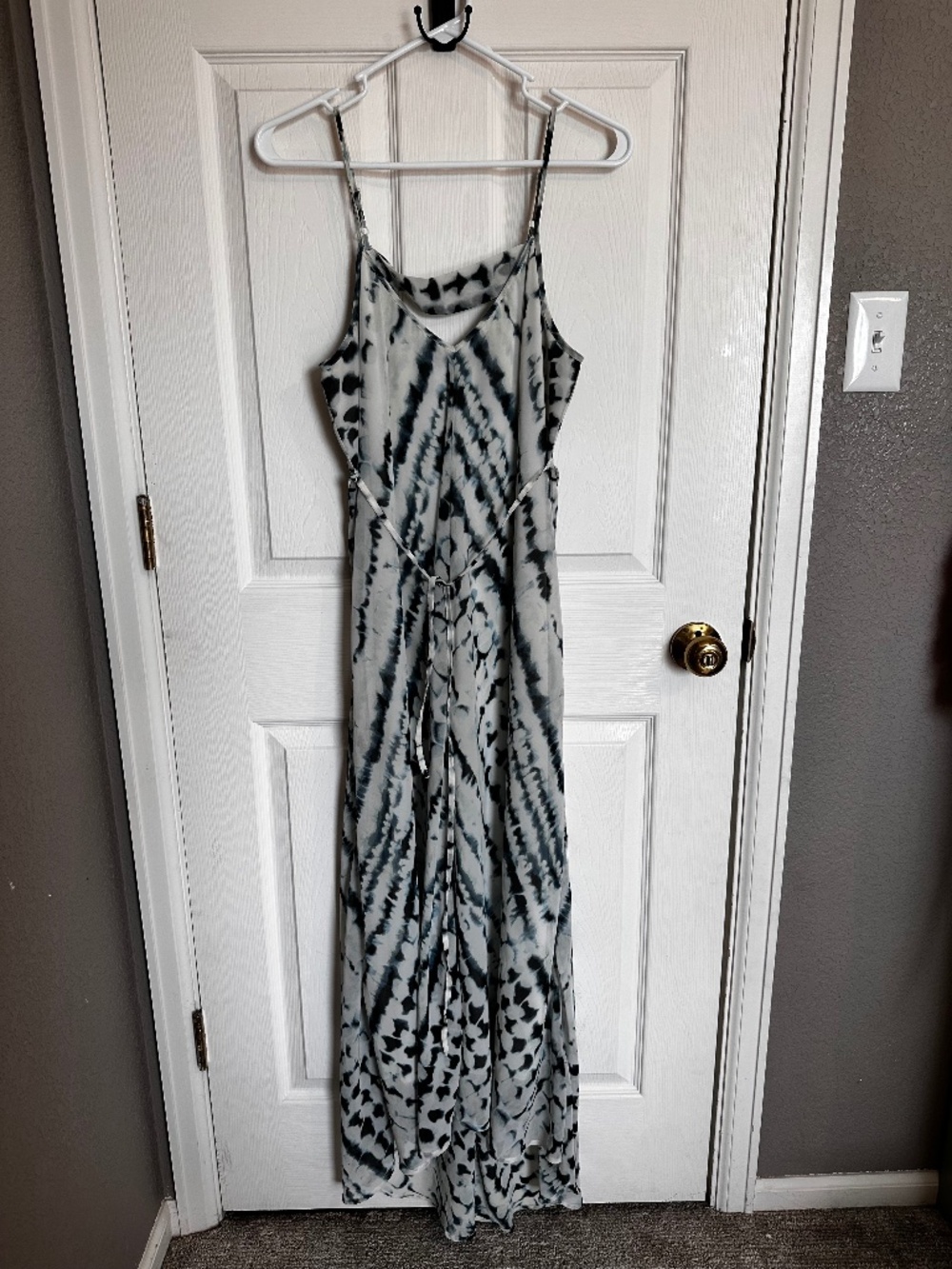 Long Blue Tie Dye Dress